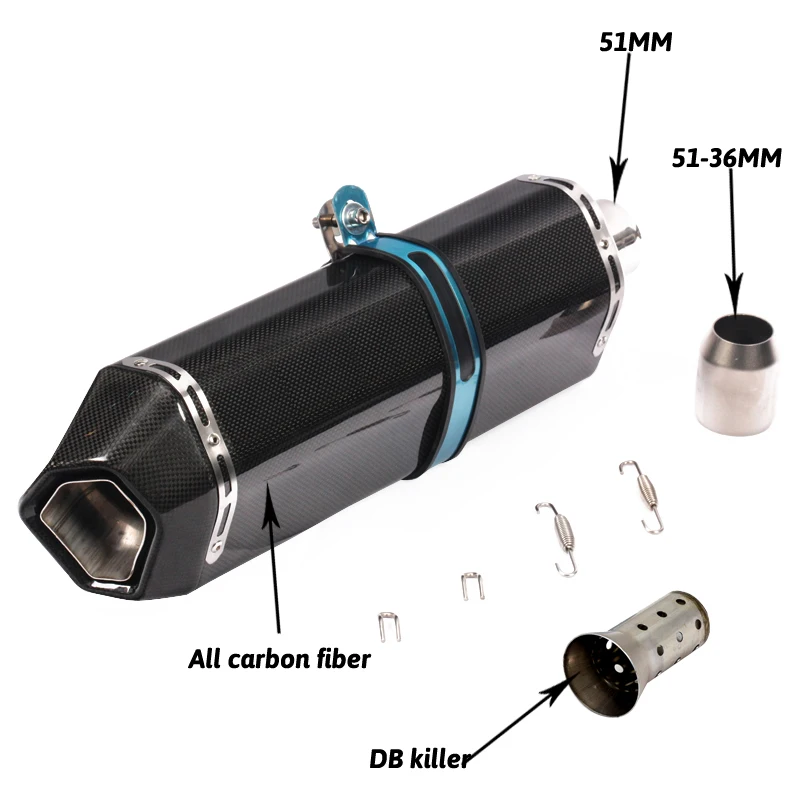 Универсальный мотоцикл REMUS выхлопная труба модифицированный вход 51 мм карбоновый глушитель наклейка для R25 Z900 GSXR750 K6 ATV CBR600 BMW