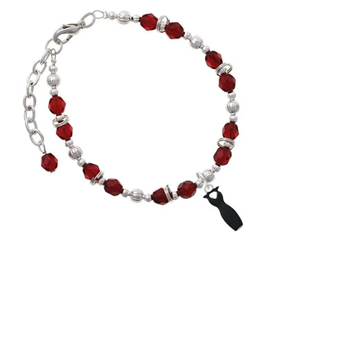 Little Black Dress Maroon Beaded Bracelet