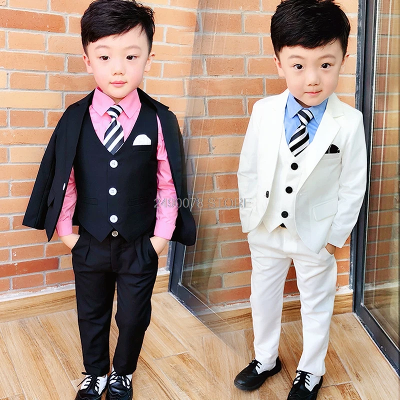 Белый блейзер с цветочным узором для мальчиков; костюм для свадьбы; детский деловой костюм для школы с галстуком-бабочкой; праздничный костюм-смокинг для мальчиков на день рождения