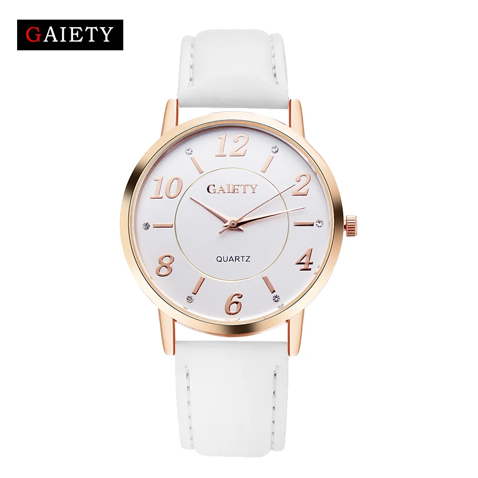 

New Women Design Fashion Dress Watches GAIETY Elegant Ladies Quartz Watch Women Leather Strap Montre Femme Sport Clock Watch
