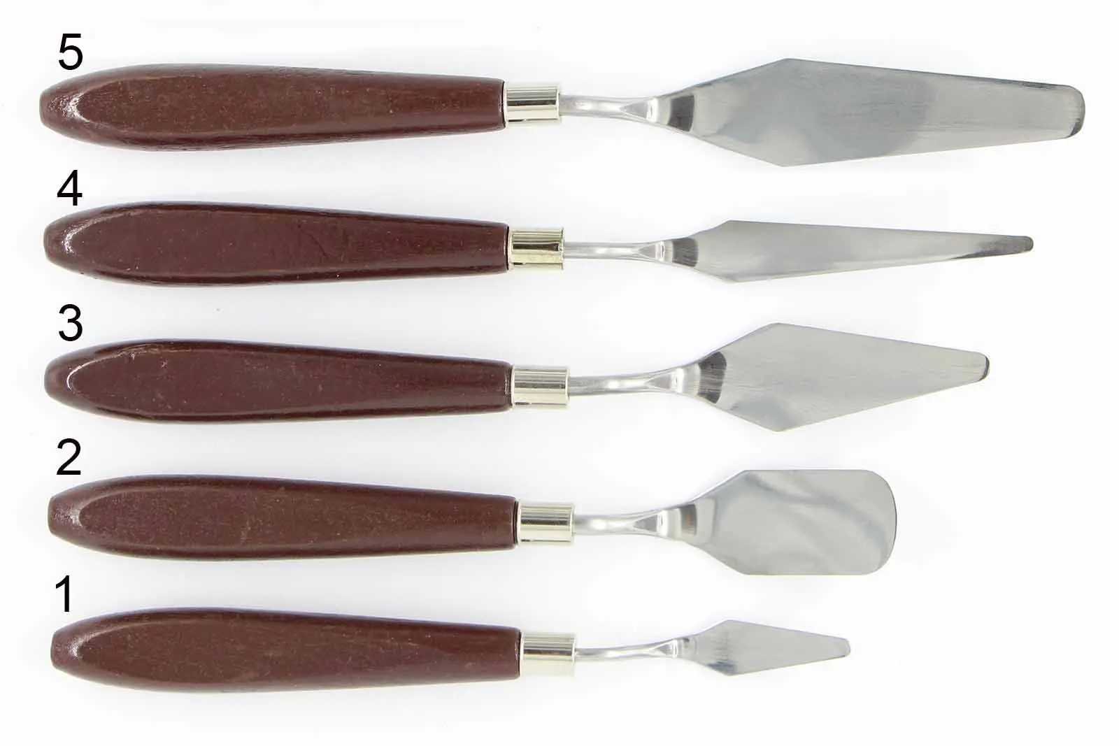 Lot 5 Pc / Set Metal Palette Knife Spatulas Paint Artist Painting Set 15A on