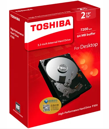 Toshiba HDD 2 ТБ Настольный 7200rpm Внутренний жесткий диск Sata Sata3 ПК для компьютера Drevo PC