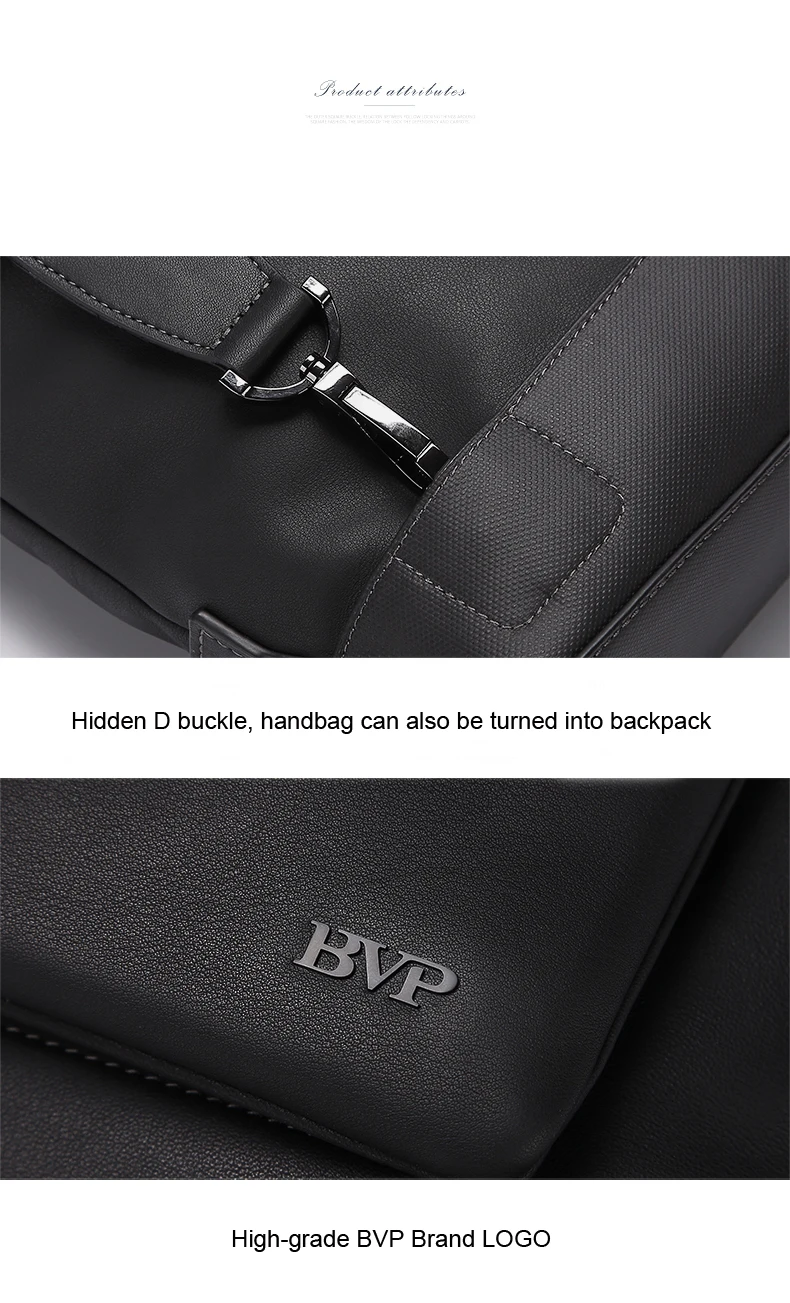 BVP бренд Для мужчин сумки через плечо 14 дюймов ноутбука Портфели кожа коровы сумки на ремне работы Сумочка многофункциональный Бизнес