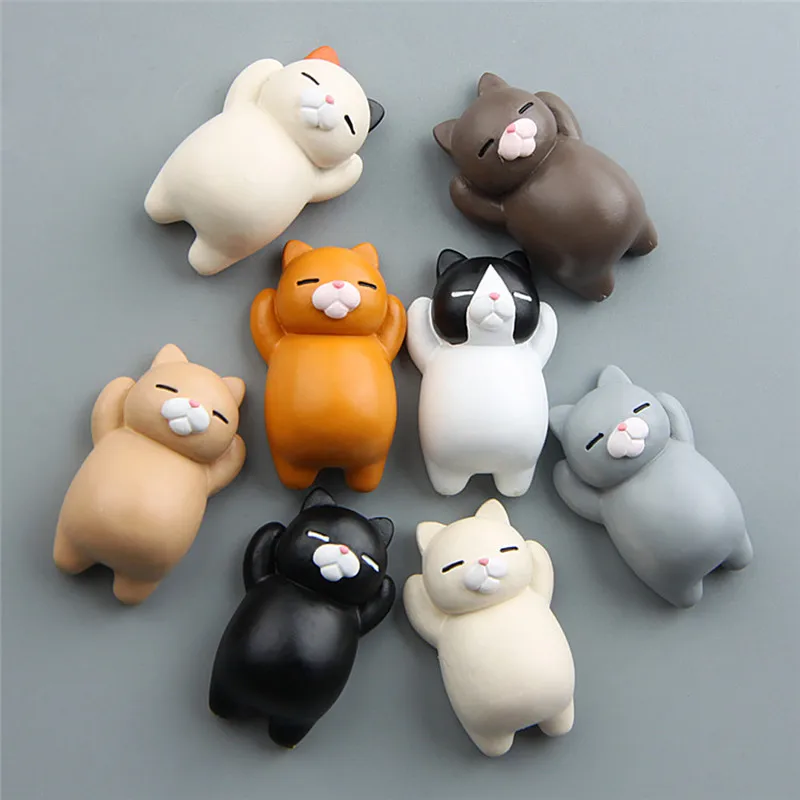 

1Pcs Cute Cats Cartoon Fridge Magnets Three-dimensional Magnetic Buckle Refrigerator Stickers Action Home Decoration 10Style Hot