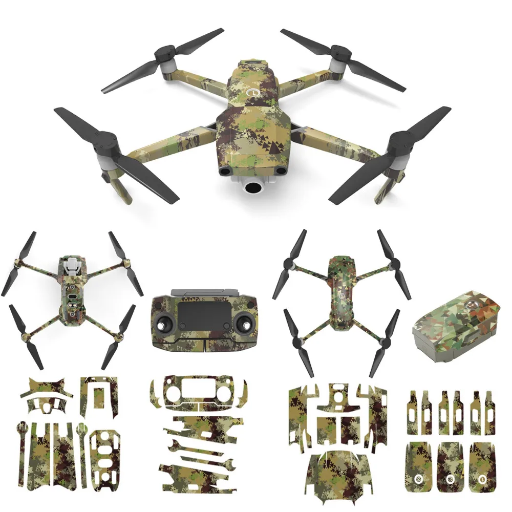 

1 Set Camouflage Sticker Decal for DJI Mavic 2 Pro & Zoom Drone Skin Cover Protector Waterproof Stickers Parts