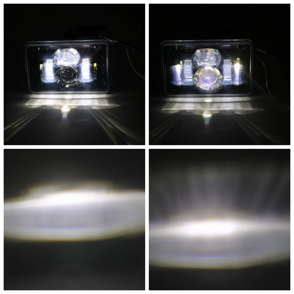 2 шт. 4x6 &quotLED квадратные фары преобразования H4 Фары заменить для HID Xenon H4656 H4666 H6545