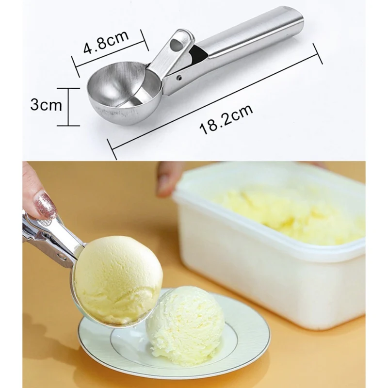Нержавеющая сталь мороженое совок замороженный йогурт машина для печенья мясо шарики рисовая посуда ложка для мороженого инструменты