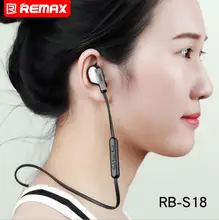Remax RB-S18 Sport Bluetooth Earphone Stereo In Ear Headphones Magnetic Headset Neckband Bluetooth Earphone Wireless Headphone remax rb s8 neckband sport white 08737 65192
