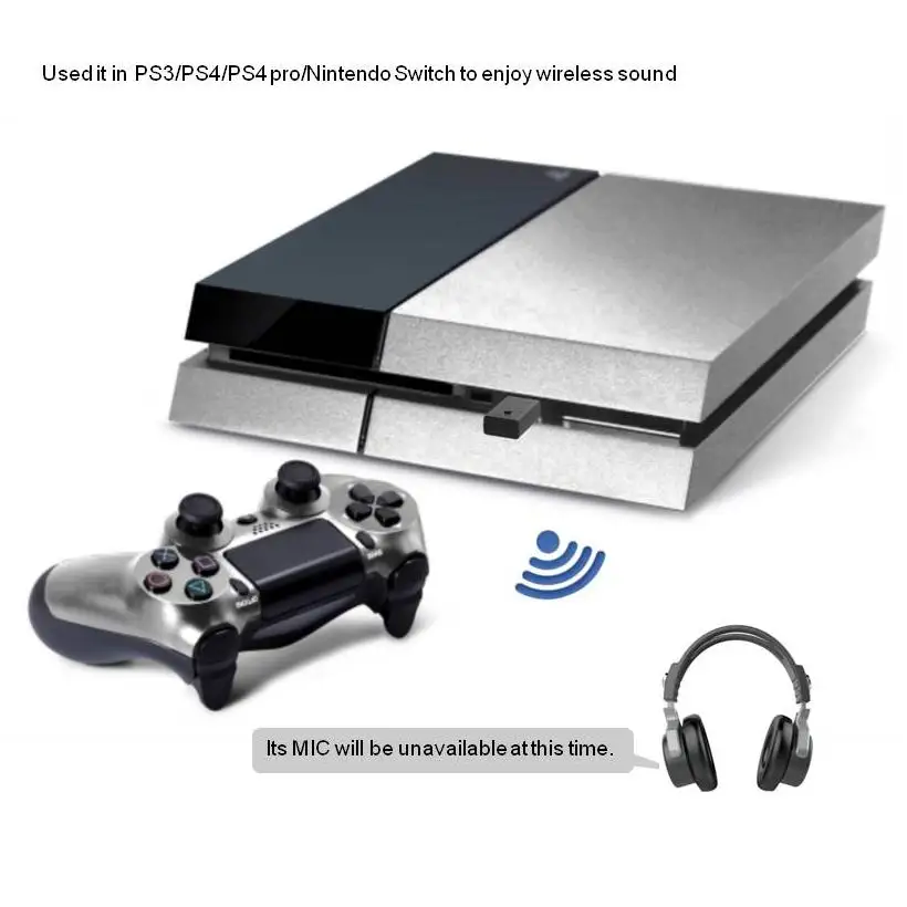 Transmissor de Áudio Placa de Som sem Fio ll para Ps4 Bluetooth Aptx pc Interruptor Adaptador Música Conexão Dupla 5.0 Csr8675 hd - Image 4
