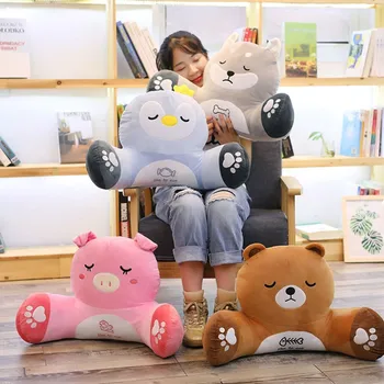 

Cartoon animal waist pillow pig penguin dog bear lumbar plush waist pillow