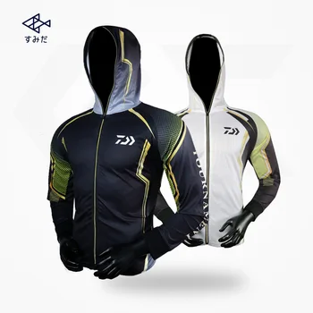 

2018 Daiwa Fishing Clothing Hooded Outdoors Quick-Drying Breathable Fishing Clothes Long Sleeve Professional Fishing Shirt