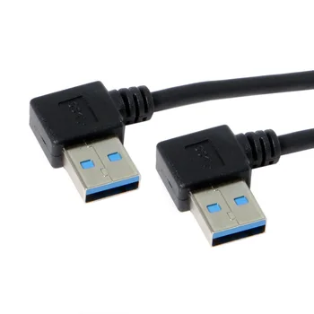 

100PCS/USB 3.0 Type-A 90 Degree Right Angled to Right Angled Data Cable for Hard Disk Computer