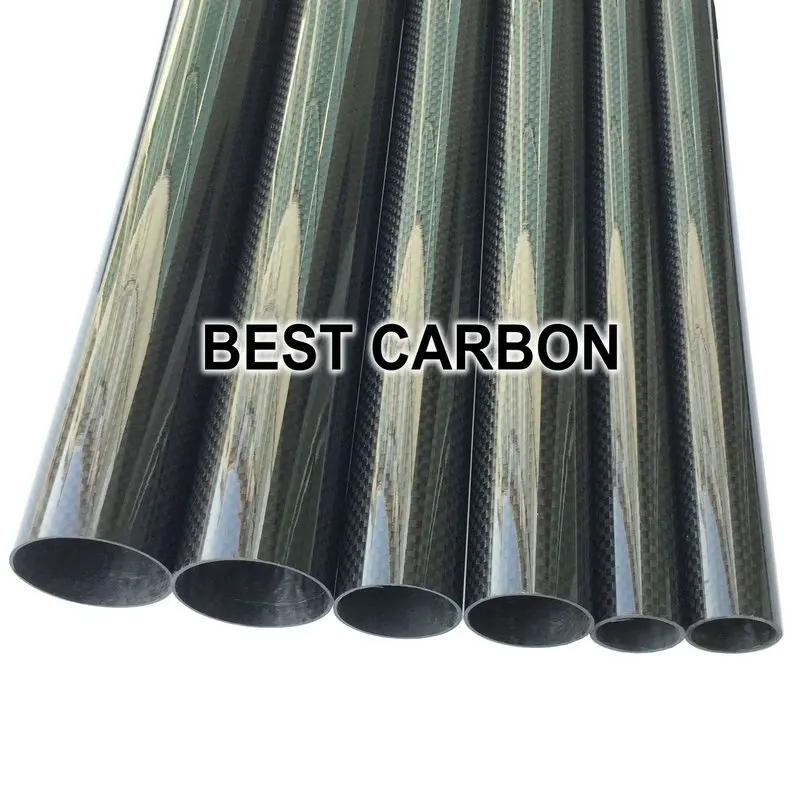 Roll Wrapped Fibre 1 x 3k Carbon Fiber Tube OD 14mm x ID 12mm x Length 500mm