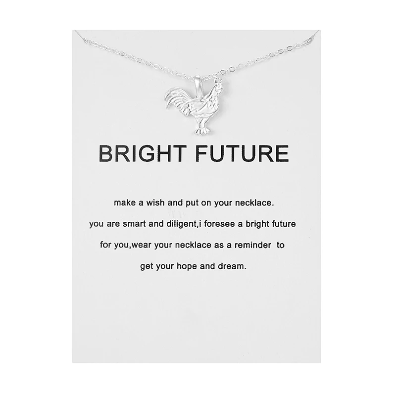 

Fashion Jewelry Animal Zodiac Chicken Choke Necklace New Life Rabbit Alloy Clavicle Pendant Chocker Necklace Gift