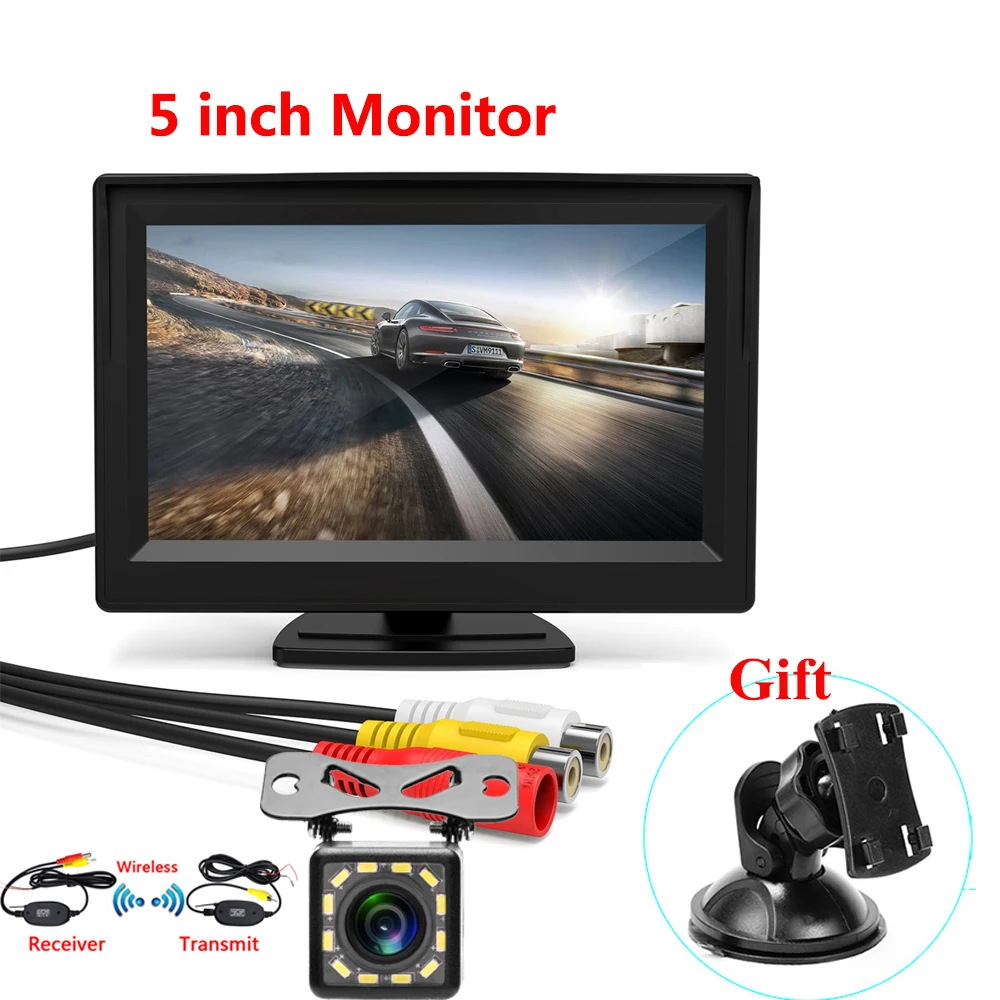 5 Inch Car Reversing Camera Kit Back Up Car Monitor LCD Display HD Car