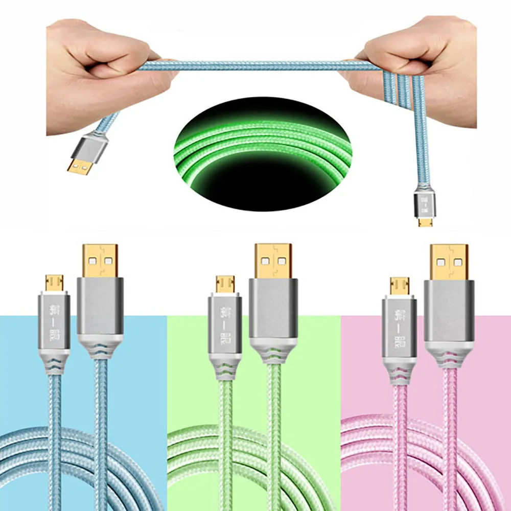 

Malloom 2019 Digital Universal 200cm Braided Aluminum Micro USB Data And Sync Charger Cable Charge For Android Cell Phones