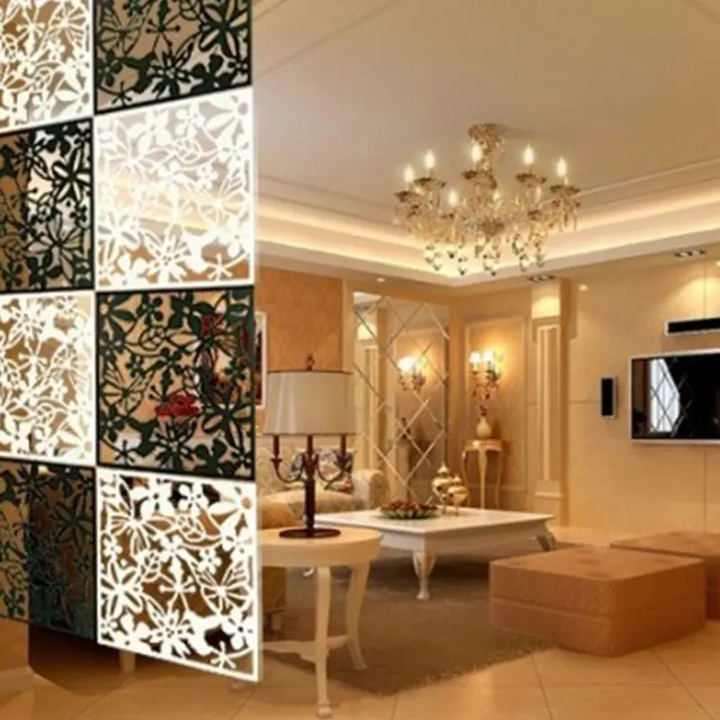Pegatinas de moda ahuecadas pantalla colgante escudo hueco divisor de habitación 3 cortinas de Color para el hogar Pegatinas de moda ahuecadas pantalla colgante escudo hueco divisor de habitación 3 cortinas de Color para el hogar