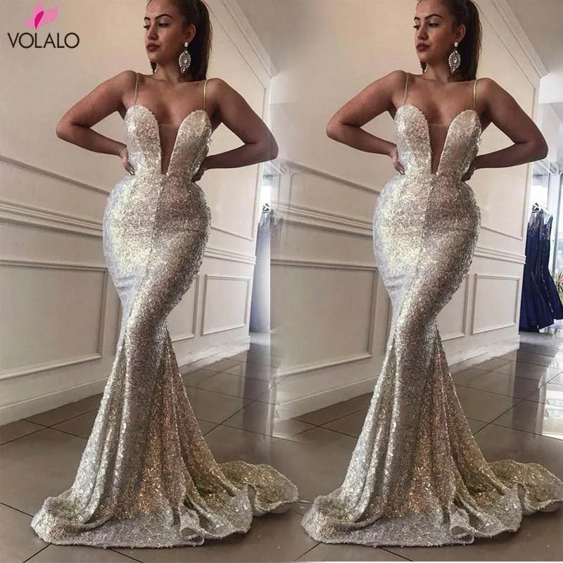 

Spaghetti Strap Sexy Strapless Padded Mermaid Dress Long Split Front Bodycon White Maxi Dress Floor Length Evening Party Dress