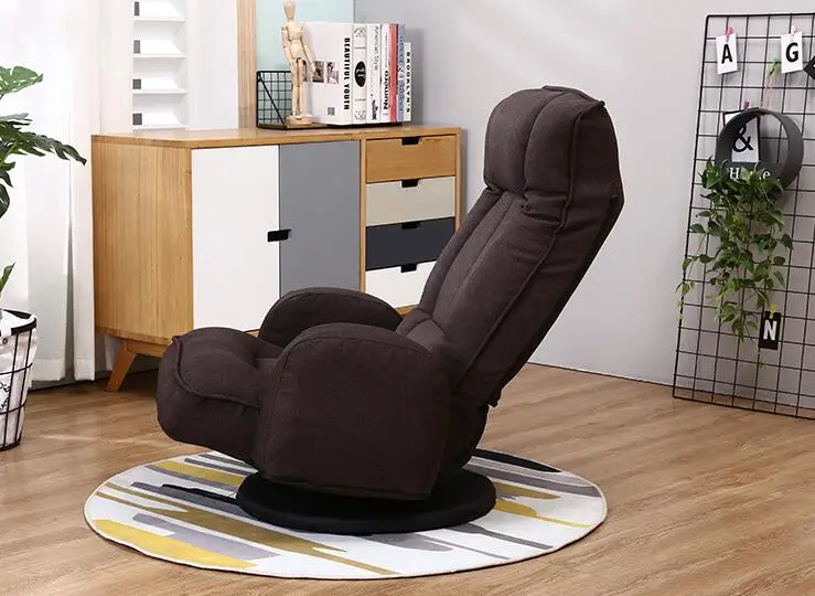 US $148.72 Adjustable Swivel Lazy Sofa Floor Armchair Large Video Gaming Chair 360 Degree Swivel Folding 6Position Floor Chair Armrest