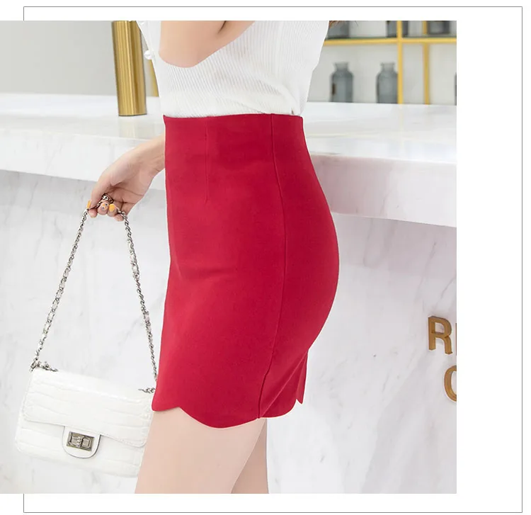 Большие размеры 3XL модная мини-юбка с волнистым рисунком Женская Офисная формальная юбка-карандаш с высокой талией весенне-Летняя женская облегающая юбка