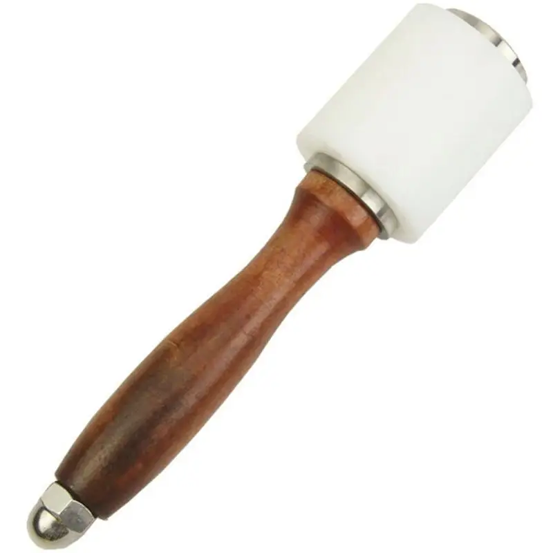 

Nylon Hammer Leathercraft Carving Hammers Sew Leather Cowhide Tool with Wooden Handle