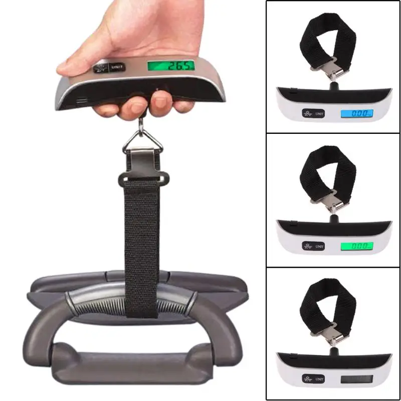 

50kg/10g Portable Luggage Scale Mini Electronic Digital Scale Suitcase Travel Bag Hanging Weight Scale Libra