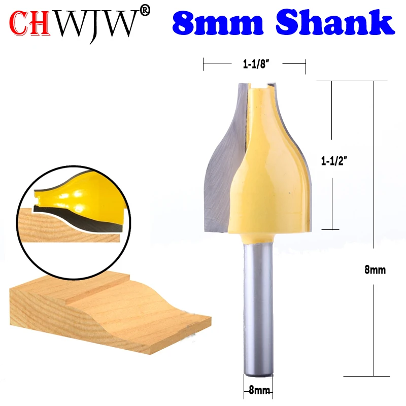 CHWJW 1 шт. 8 мм хвостовик поднятая панель вертикальный маршрутизатор бит-средний Ogee деревообрабатывающий режущий шип резак для деревообрабатывающих инструментов