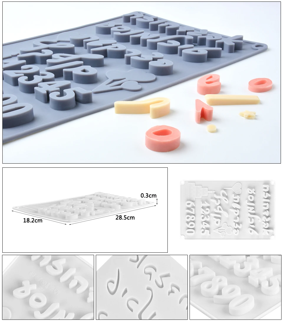 SJ буквы силиконовая форма для шоколада Форма 3d украшения торта инструменты Лоток Алфавит помадные формы желе конфеты печенье, выпечка плесень