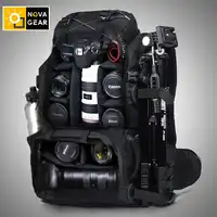 NOVAGEAR 80302 ダブルショルダーカメラバッグ耐震性の防水屋外大容量一眼レフカメラバッグ