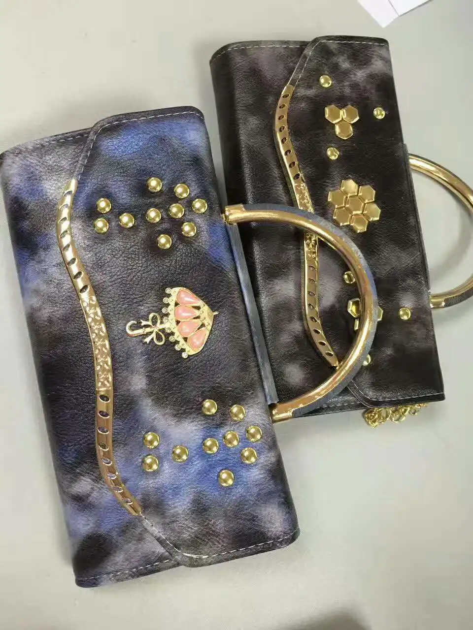 

WHOLESALE Women Wallets PU Leather Ostrich Medium-Long Organizer Wallet Vintage Lady Clutch Carteira Feminina Purse