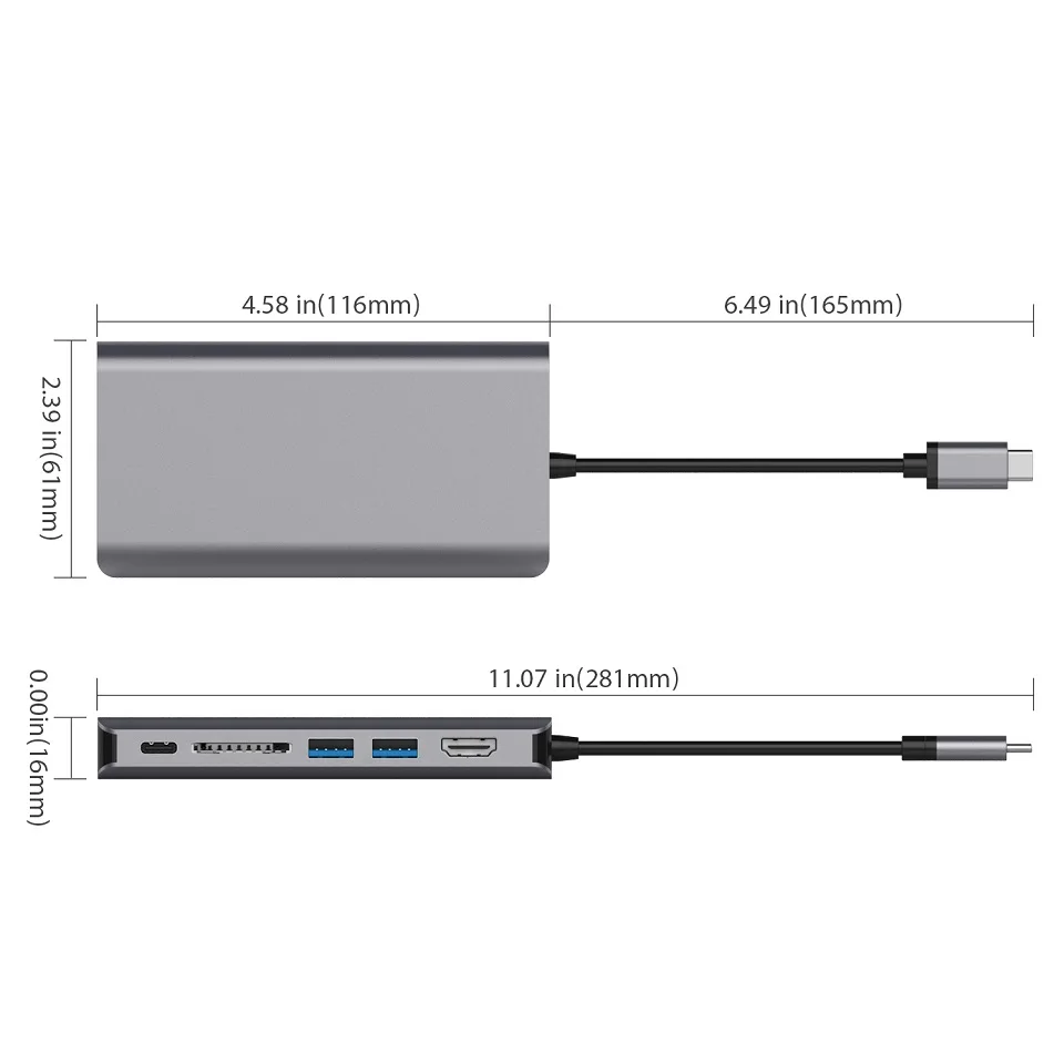 YUNCLOUD док-станция для ноутбука USB C к HDMI 4K VGA 1080P RJ45 Ethernet USB 3,0 концентратор для MacBook samsung S9/S8 huawei P20 Pro