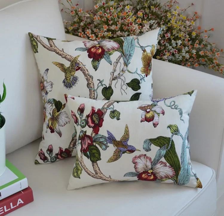 Цветы в европейском стиле и птицы декорации декоративные наволочки яркие красочные наволочки для диванов сиденья Cojines