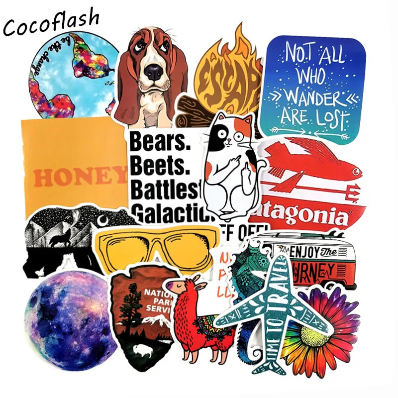 

17pcs Instagram Style Lovely Animals Retro Travel Graffiti Sticker For Moto Car Suitcase Cool Laptop Stickers Skateboard Sticker