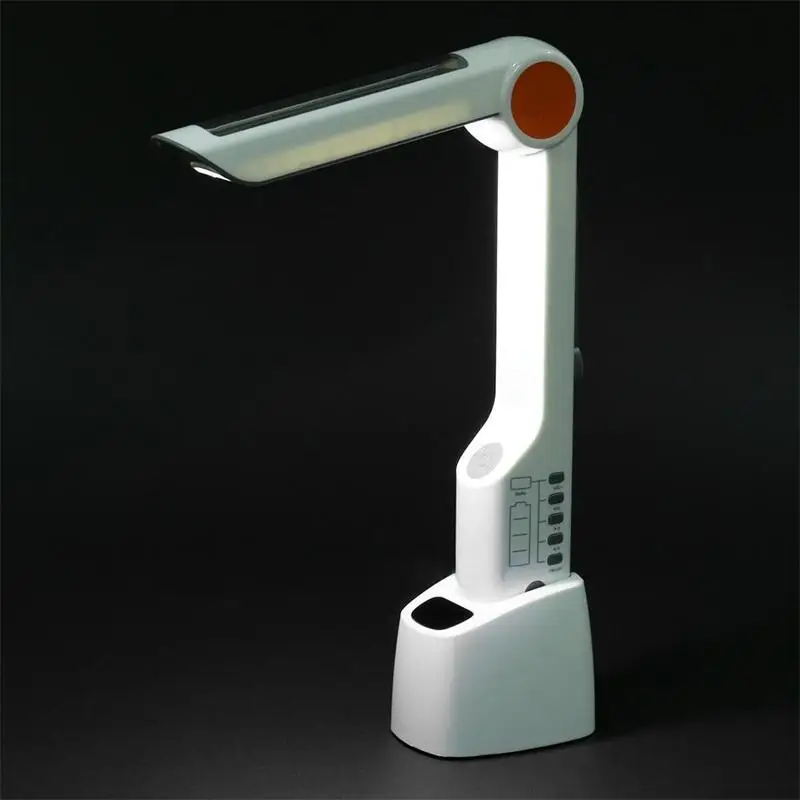 

LumiParty 8 in 1 Portable LED Desk Lamp Hand Cranking Solar USB Charging Camping Light with FM Radio Flashlight Warning Light