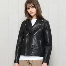 Высокое качество дизайнерская обувь из овечьей кожи; Кожаные Мотоциклетные Перчатки& байкерская куртка Куртки ; сезон весна-осень; Новая модная женская Куртки пальто S489