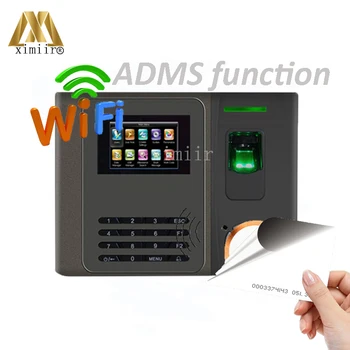 

TCP/IP Biometric fingerprint time attendance system WIFI ADMS back up battery SDK software develop 125KHZ card free shipping