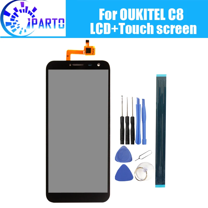 5 дюймов OUKITEL C8 ЖК дисплей Дисплей + Сенсорный экран дигитайзер в сборе 100%