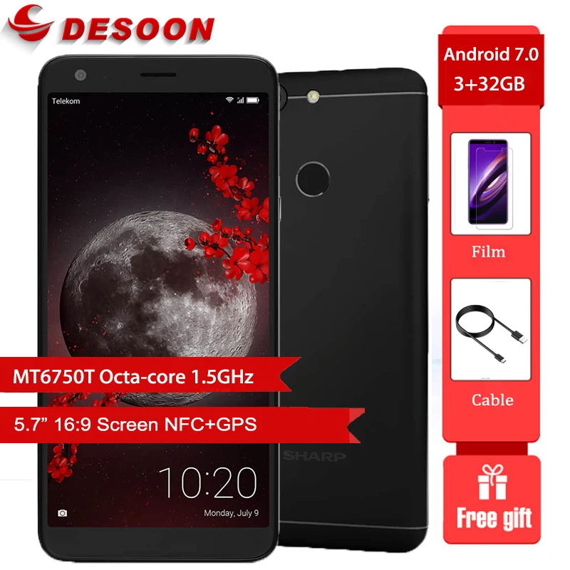 

SHARP AQUOS B10 A2 Lite Smartphones Android 7.0 3GB+32GB 5.7'' MT6750T Octa Core Android 7.0 13MP 4000mAh mobile phone