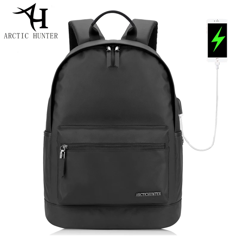 

ARCTIC HUNTER High Quality Waterproof Oxford Backpacks USB charger waterproof zipper backpack Women travel back pack bag B00073