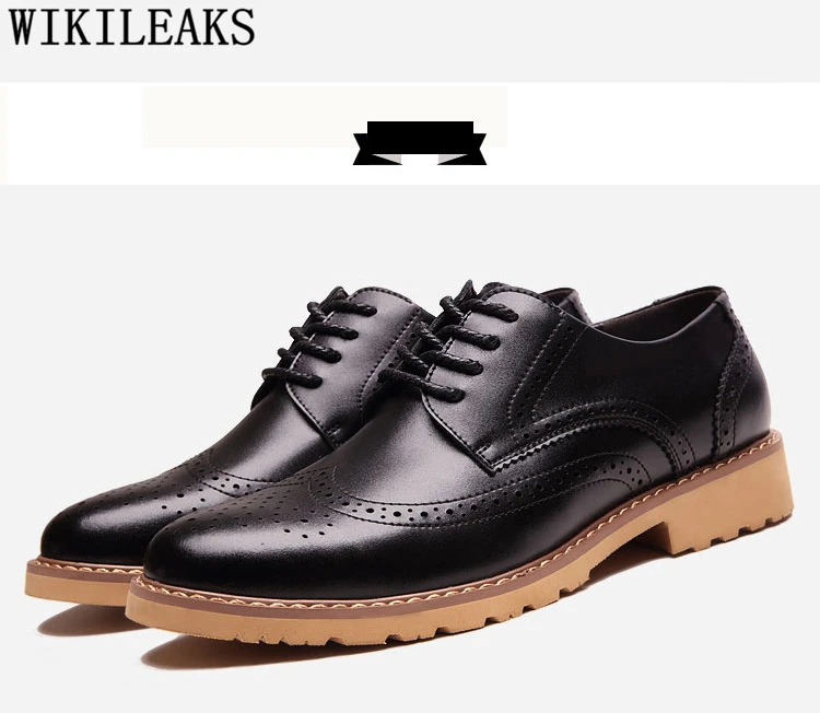 Мужские модельные туфли; Мужские броги из натуральной кожи; элегантная мужская обувь; итальянская мужская обувь; обувь известного бренда; sepatu pria herren schuhe