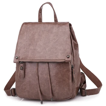 

Fashion Women's Backpack Travel School Shoulder Bag PU leather high quality 2020 Female Casual Backpacks for Teenage mochila