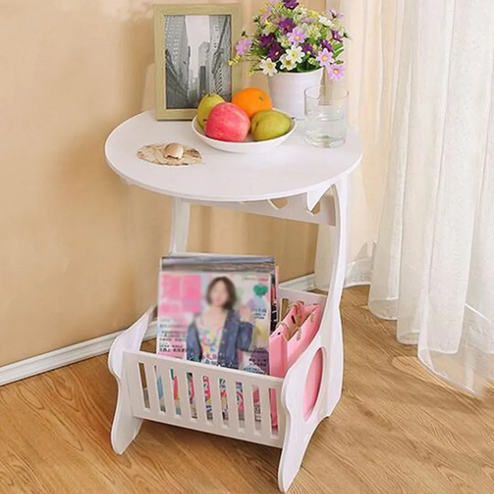 Multifunction Wooden Storage Shelf Coffee Desk Coffee Table Tea Table Desk Leisure Magazine Storage Rack Table Hollow Carved
