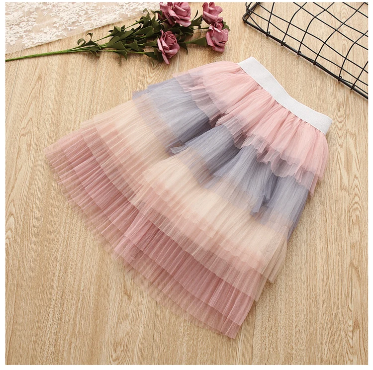 3 8 bebê menina arco íris tutu