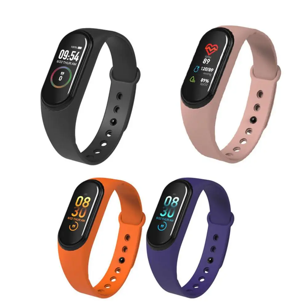 

M4 Color Screen Fitness Tracker Heart Rate Blood Pressure Sleep Monitoring Call Reminder Sport Smart Bracelet PK Mi band 4