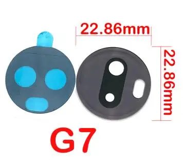2 шт./лот задняя камера стекло объектив с наклейкой клей запасные части для Motorola Moto E4 G4 G5 G5s G6 G7 Play Plus power X4 - Цвет: G7 Black
