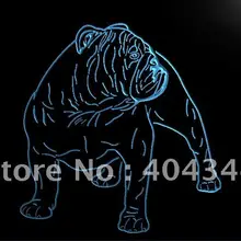 LK238-собака породы бульдог витрина для домашних животных светодиодный неоновый свет знак