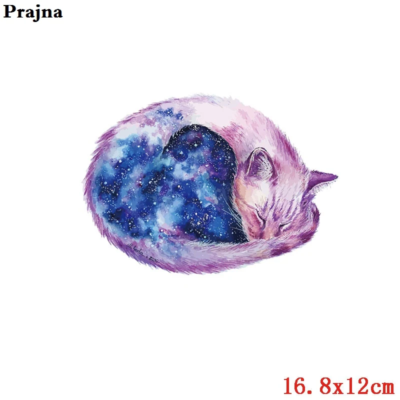 Prajna звездное небо кошки патчи для одежды мультфильм Железный наклейки А уровень
