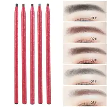 12 шт. вырос рисунок карандаш для бровей татуировки позиционирования пера Водонепроницаемый Длительное бровей Pen Set бренд макияж инструменты