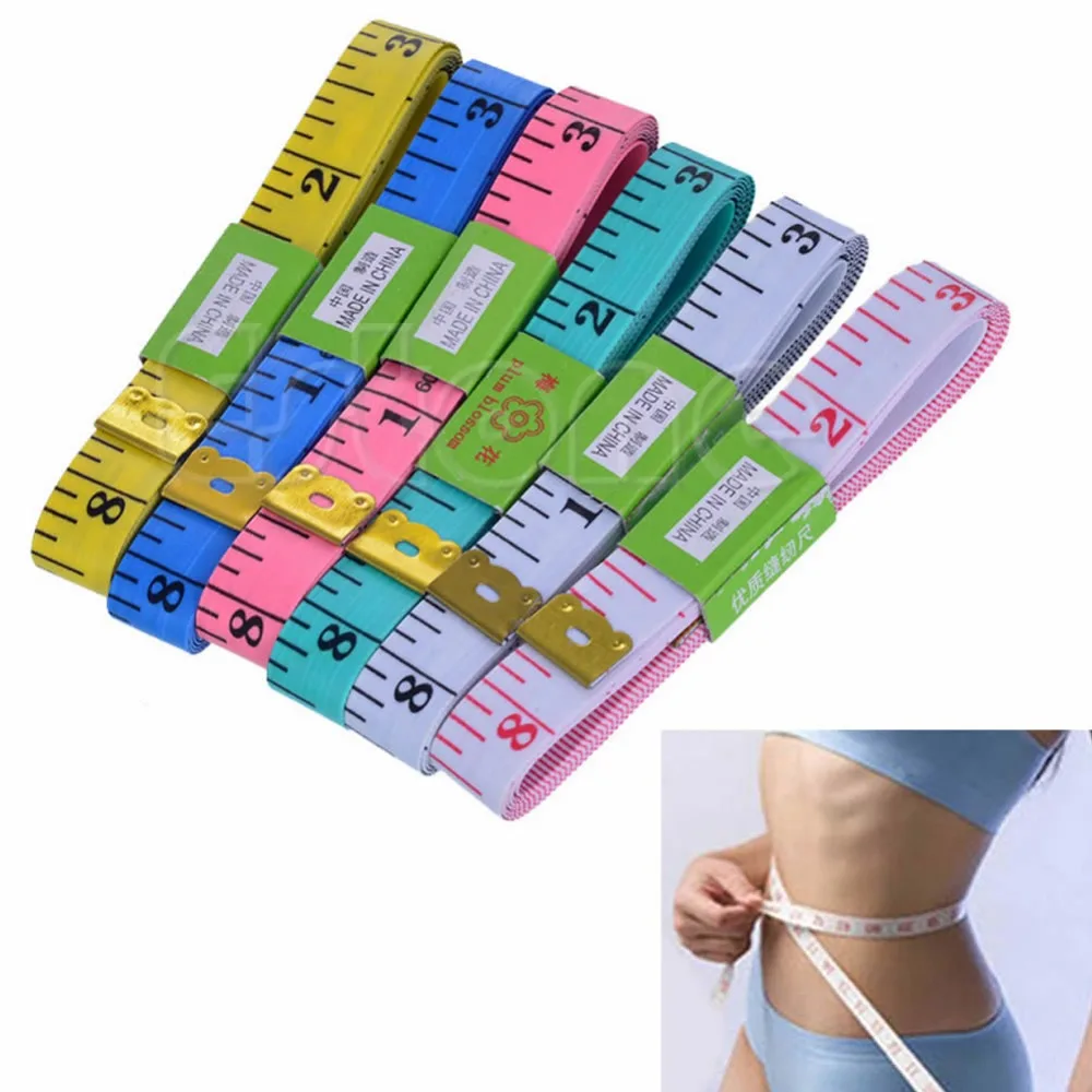 

1.5M 60inch Soft Flat Tape Ruler Mini Colourful Tailor Diet Body clothes measure