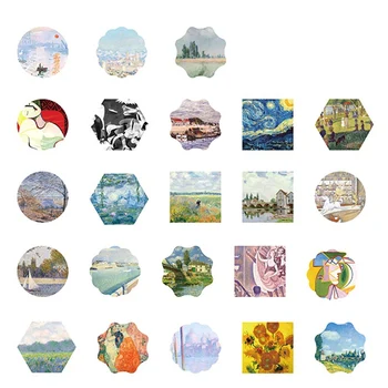 

46Pcs/Set Diary Paper Label Small Painting Stationery Stickers Scrapbooking Flakes Cute Office School Supplies 20